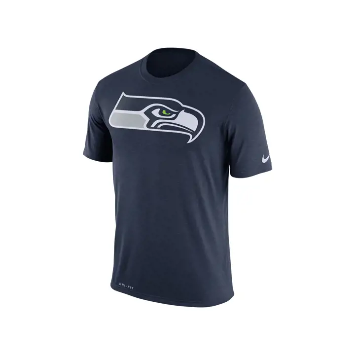 T-shirt essentiel marine avec logo de la légende NFL des Seattle Seahawks