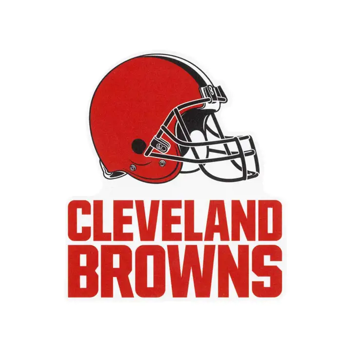 Autocollant découpé BROWNS 8x8 - Couleur NOUVEAU LOGO - 2015 org