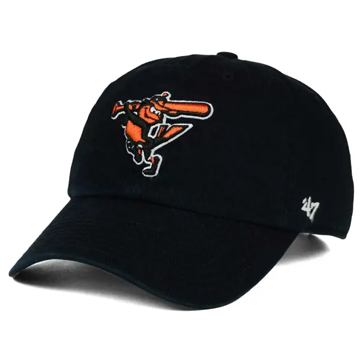 Casquette '47 Clean Up Oriole MLB motif oiseau et batte noire