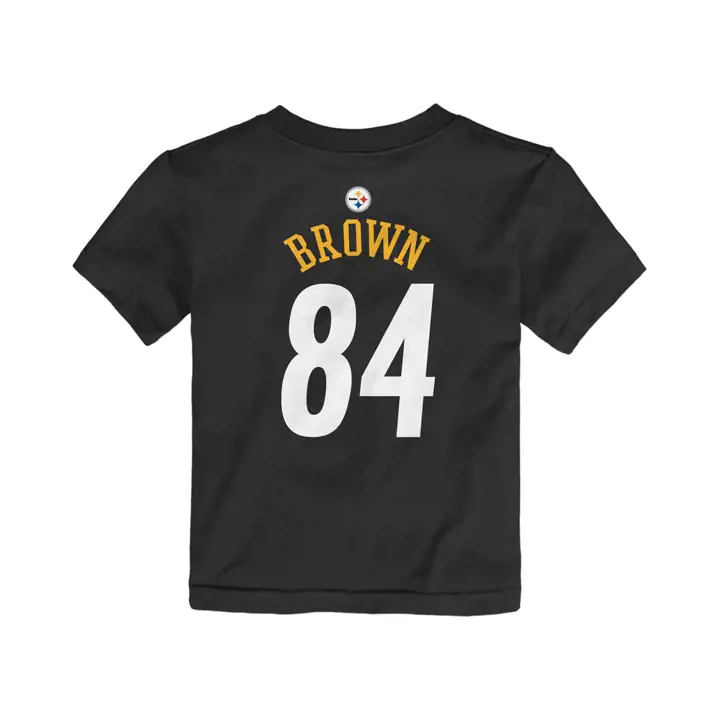 T-shirt de supporter Steelers NFL Toddler Mainliner Player marron et noir