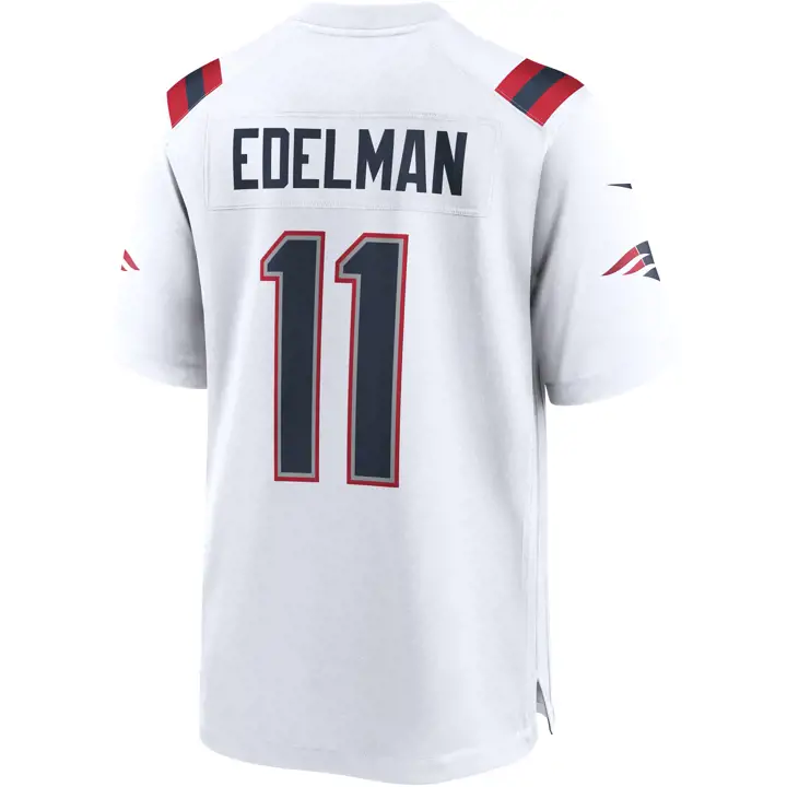 Maillot de match NFL PATRIOTS J. Edelman blanc