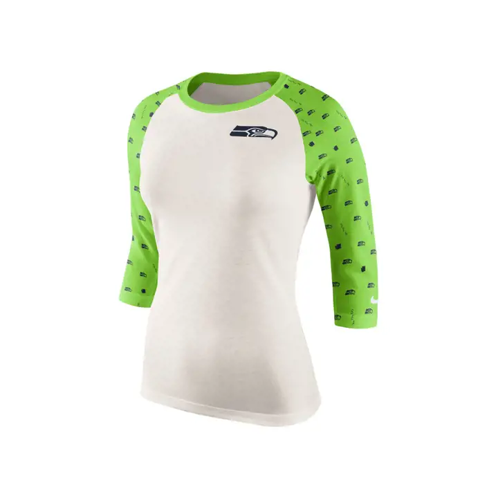 Seattle Seahawks NFL Tri Victoire Raglan Femme 16 LIME/WHT