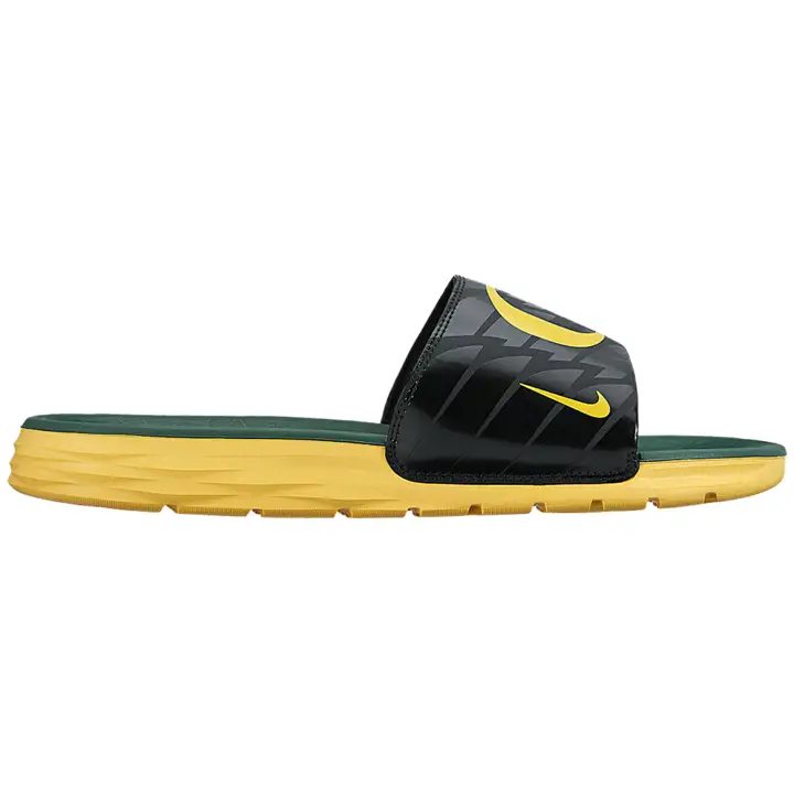 Oregon NCAA Benassi Solarsoft Slide blk/yel