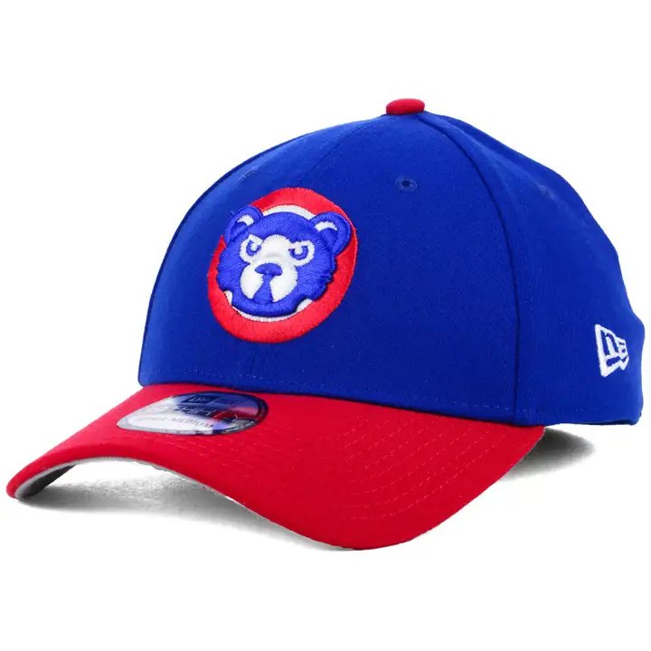 Casquette classique CUBS Core 39Thirty motif visage d'ours bleu roi/rouge