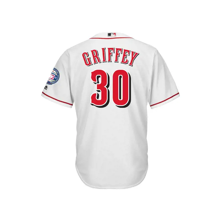 REDS MLB HOF Écusson CB Maillot Griffey blc