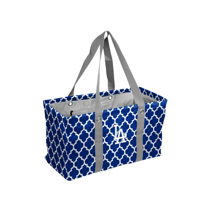 Range-bouteilles pique-nique DODGERS à motif hachuré bleu