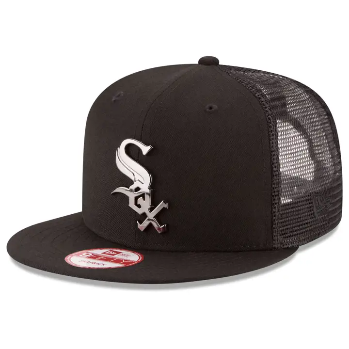 CASQUETTE TRUCKER SNAPBACK MÉTALLIQUE MLB CHICAGO WHITE SOX NOIRE