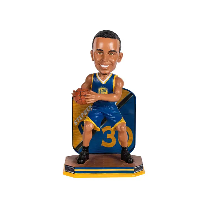 WARRIORS Bobble Nom et Numéro Stephen Curry bleu