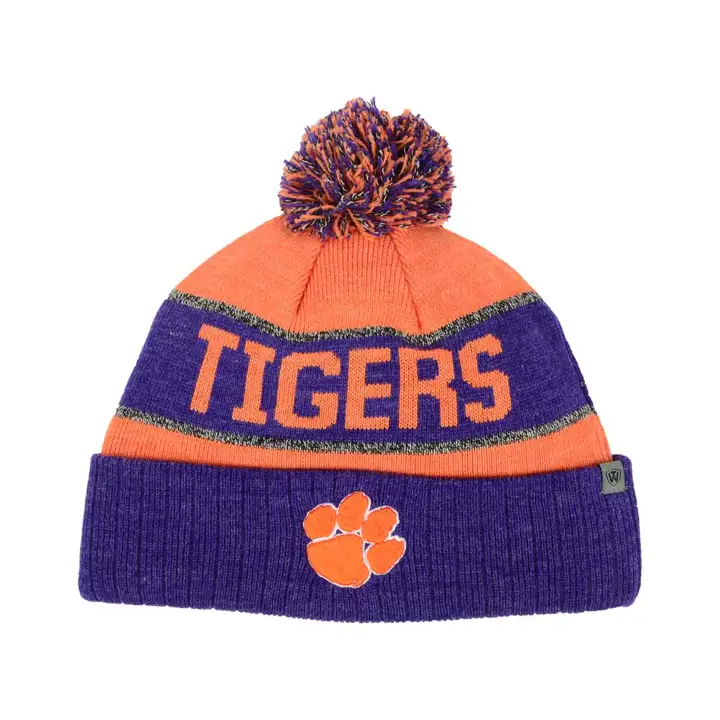 Bonnet tricoté Clemson Tigers NCAA Below Zero ORG/pur