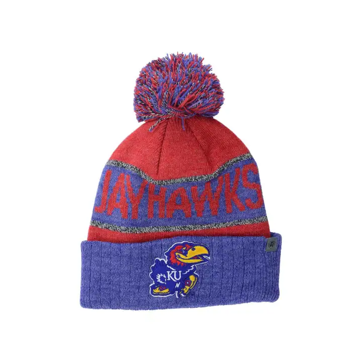 Kansas Jayhawks NCAA Youth Below Zero Knit RBL/red/Heather