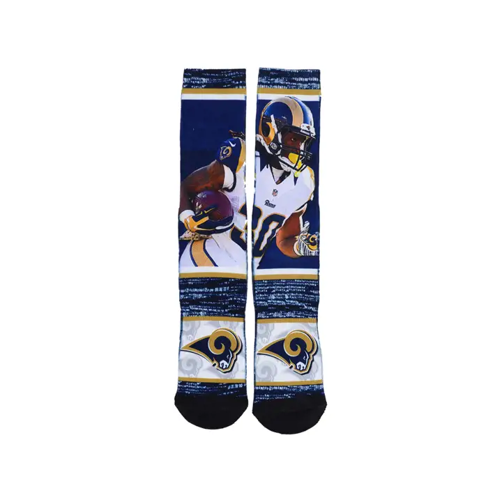 Maillot NFL Rush des Rams de Los Angeles pour homme, col rond, taille 308S Gurley, couleur marine