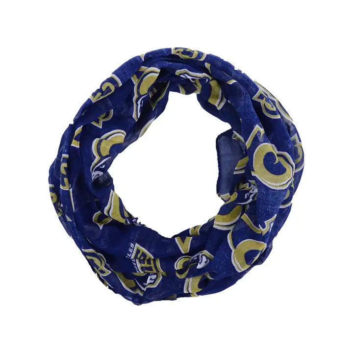 Écharpe Infinity enveloppante LA Rams avec logo partout bleu marine/gl
