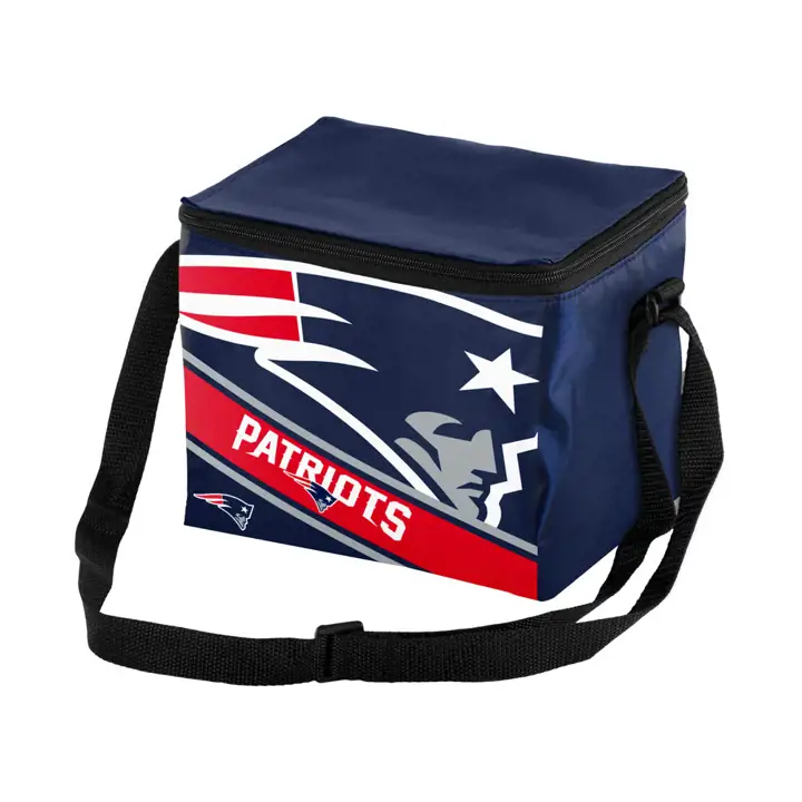 Sac isotherme 6 canettes New England Patriots – Grand logo à rayures BLEU MARINE