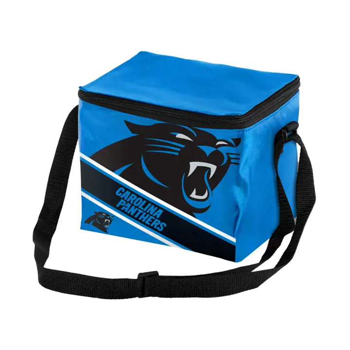 Sac glacière 6 canettes Carolina Panthers - Logo géant rayé BLEU