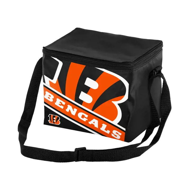 Sac isotherme 6 canettes Cincinnati Bengals - Grande Rayure Logo NOIR