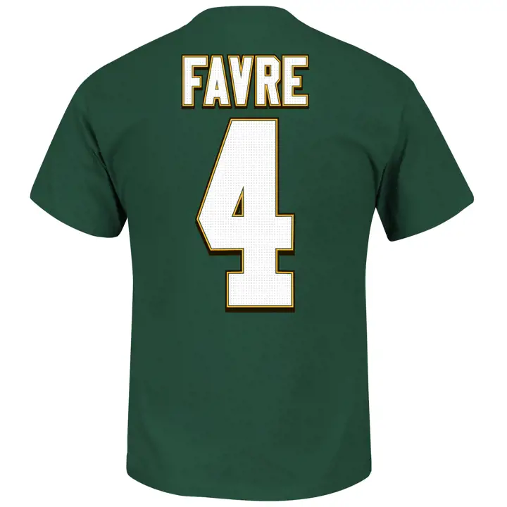 T-shirt NFL Packers Récepteur éligible au HOF III B. Favre #4 vert