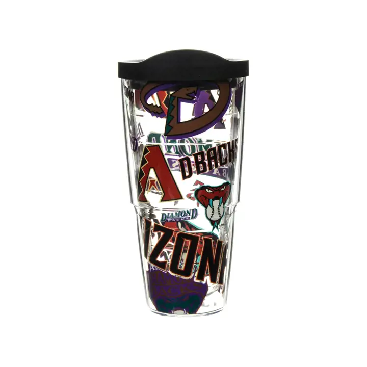 Bouteille isotherme Arizona Diamondbacks 700 ml (24oz) motif enveloppant géant, transparente/Ast