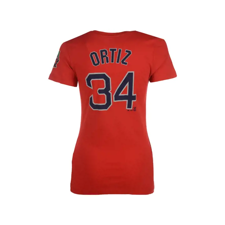SOX MLB T-Shirt Femme Retraite V Joueur Ortiz rouge