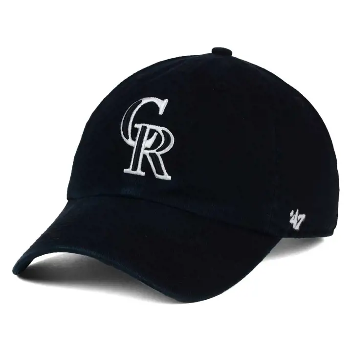 "Rockies MLB Noir/Blanc/Noir '47 Clean Up \"CR\" NOIR"