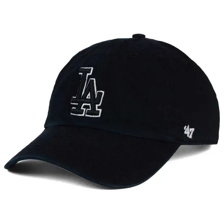 "Casquette '47 Clean Up MLB Dodgers Noir/Blanc/Noir \"LA\" Noire"