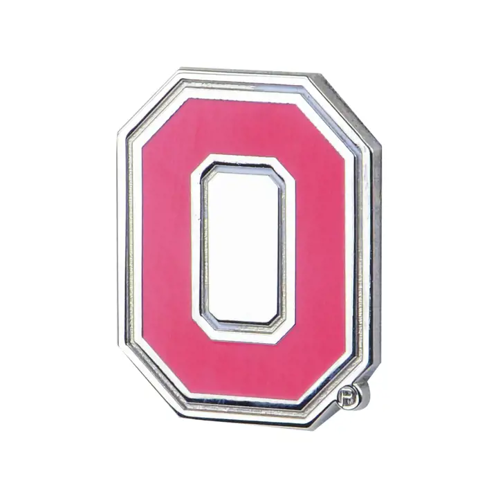 Épingle de revers Ohio State Block O rouge/argent