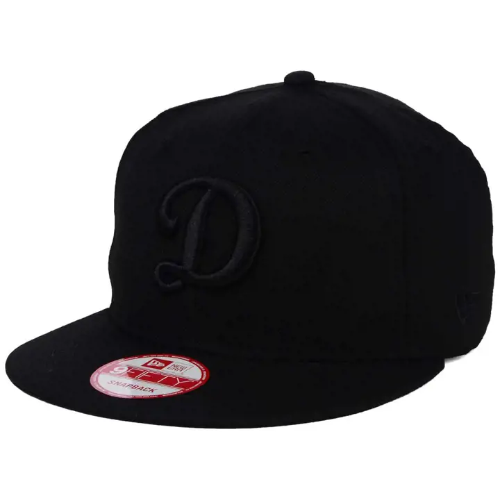 "Casquette ajustée DODGERS MLB Triple Black 9FIFTY « D » noire"