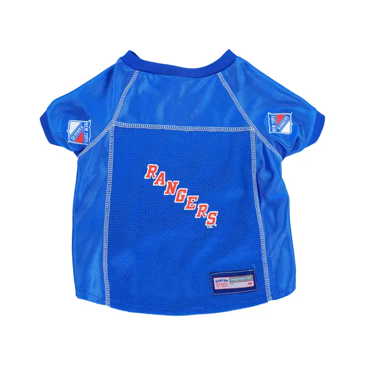 Maillot pour animaux de compagnie des Rangers de New York - Grand bleu