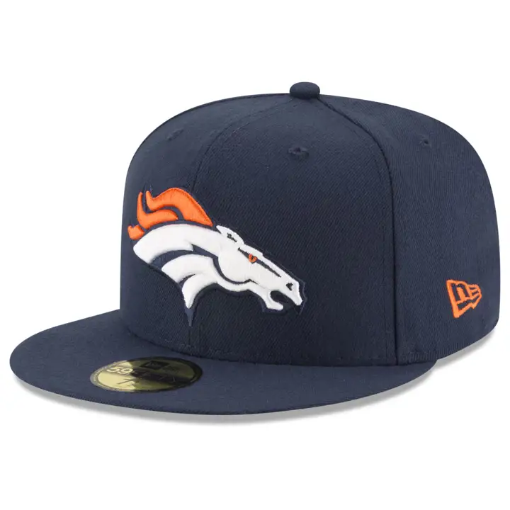 Casquette ajustée Denver Broncos NFL Team Basic 59FIFTY bleu marine/bleu marine