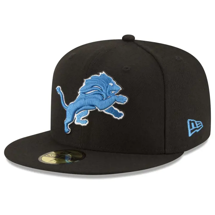 Casquette 59FIFTY basique NFL des Detroit Lions, noire
