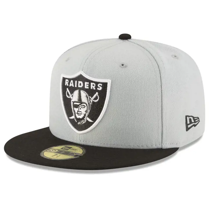 LAS VEGAS RAIDERS NFL Équipe Basic 59FIFTY GRIS/NOIR