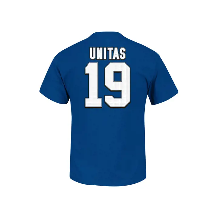 T-shirt B. Colts NFL HOF Eligible Receiver III Unitas #19 bleu