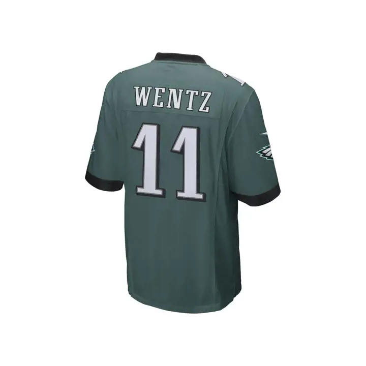 Maillot de match NFL EAGLES Carson Wentz Vert