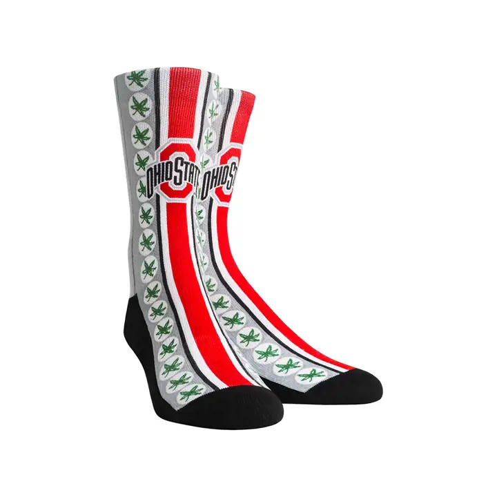 Chaussettes Casque Ohio State Buckeyes rouge/gris/vert