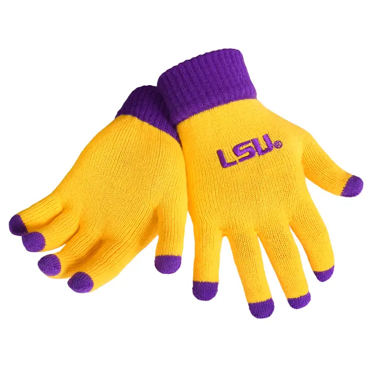 Gants tricotés solides LSU pour écrans tactiles gl/pur