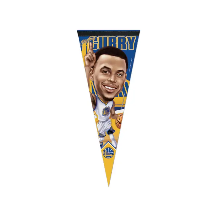 WARRIORS 12x30 Fanion Joueur Premium Curry bl/jaune