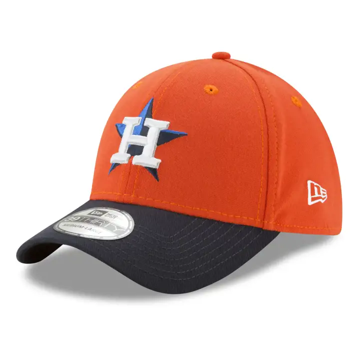 "Casquette ASTROS Team Classic 39THIRTY « H »/ÉTOILE orange/marine"