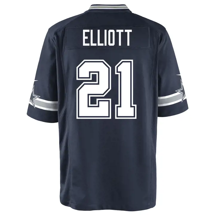 Maillot de match NFL Ezekiel Elliott pour jeune fan des Cowboys, marine