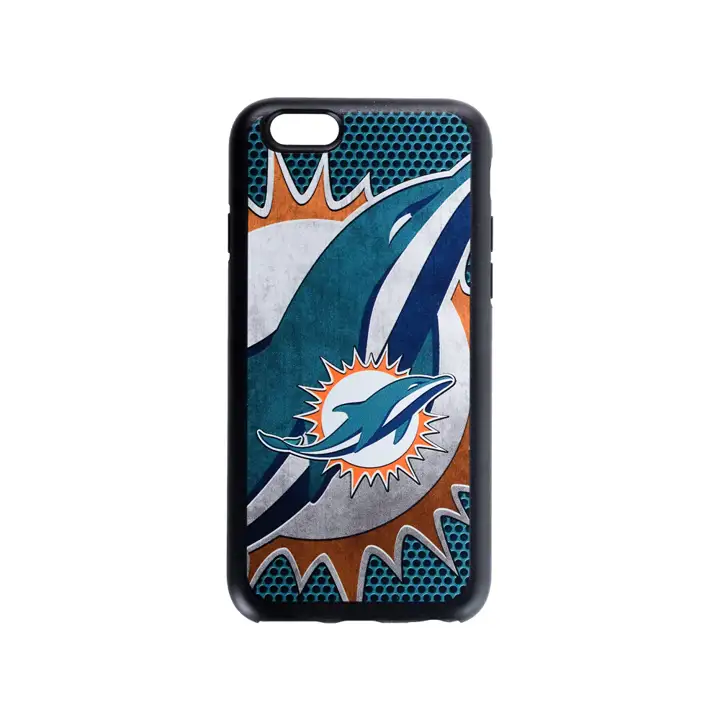 Coque double protection Miami Dolphins iPhone 6   AQ/blk