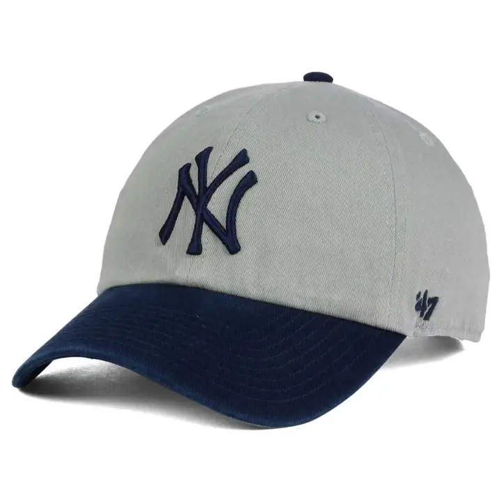Casquette New York Yankees MLB grise et bleue 2 tons Clean Up GRY/NAVY