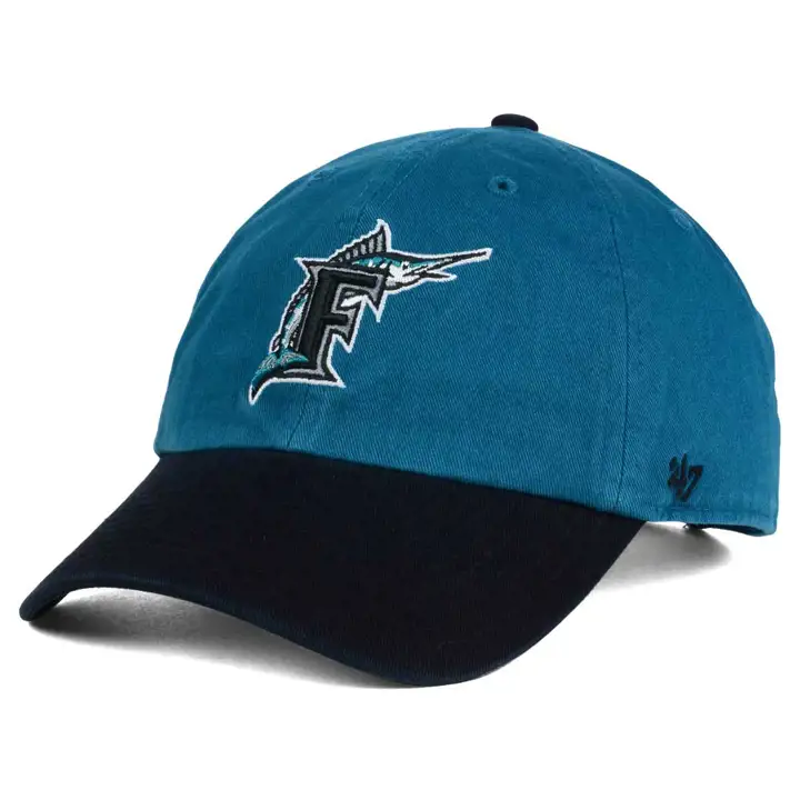 Florida Marlins MLB Coop '47 Clean Upteal/ blk TEAL/BLK
