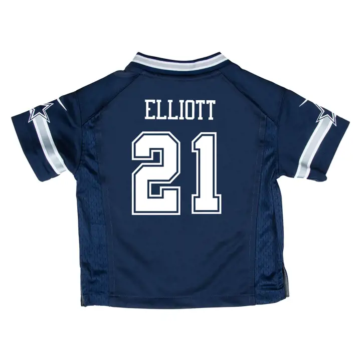Maillot de football américain pour enfant Cowboys NFL Ezekiel Elliott bleu marine