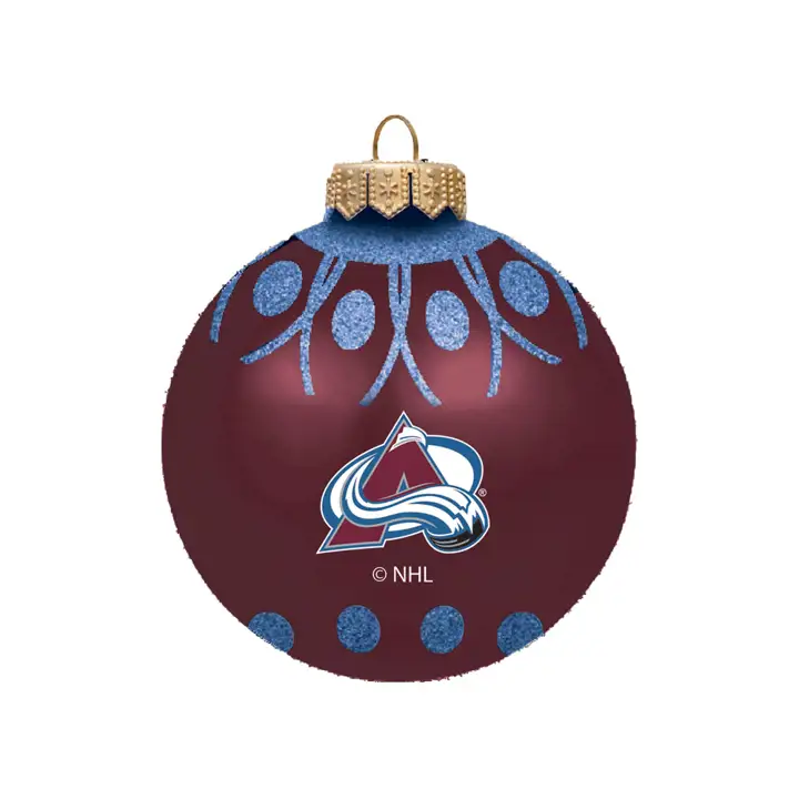 "Colorado Avalanche 4\" Ornement Scintillant 16 Bordeaux"
