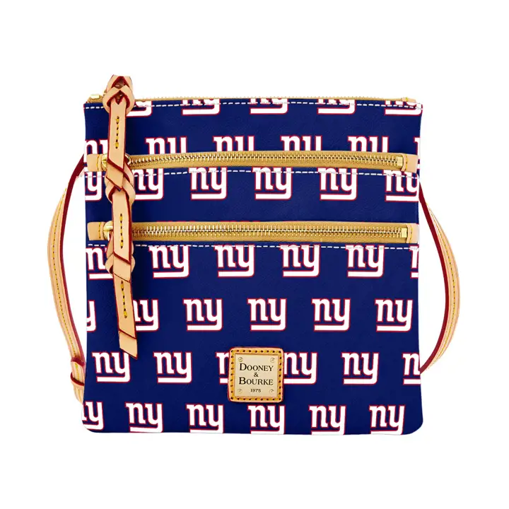 NEW YORK GIANTS Sac bandoulière à trois fermetures éclair Dooney & Bourke BLEU MARINE