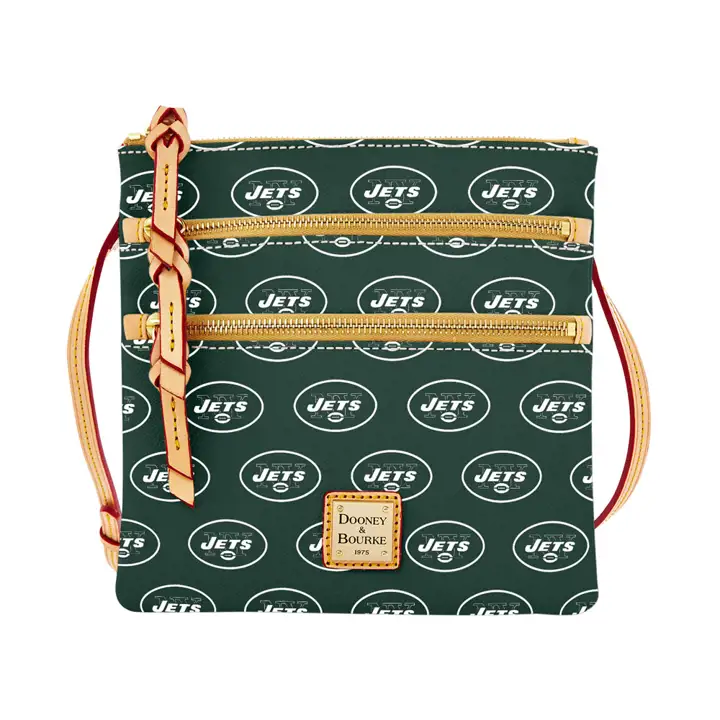 NEW YORK JETS Dooney & Bourke Sac bandoulière triple zip VERT GRN