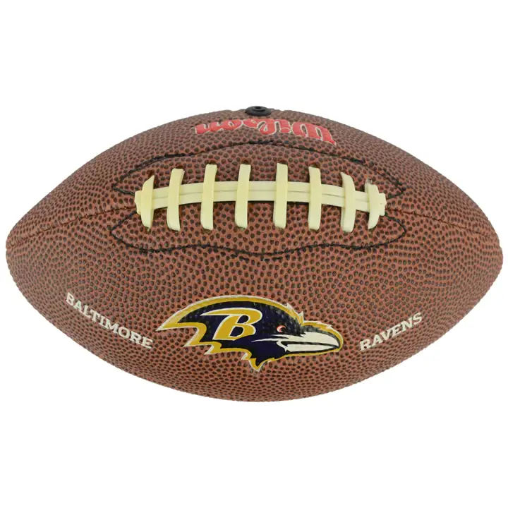 Mini ballon de football Ravens doux au toucher marron