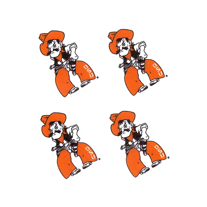 Ok State Tatouage de visage sans eau COWBOY HEAD (tête de cow-boy) org