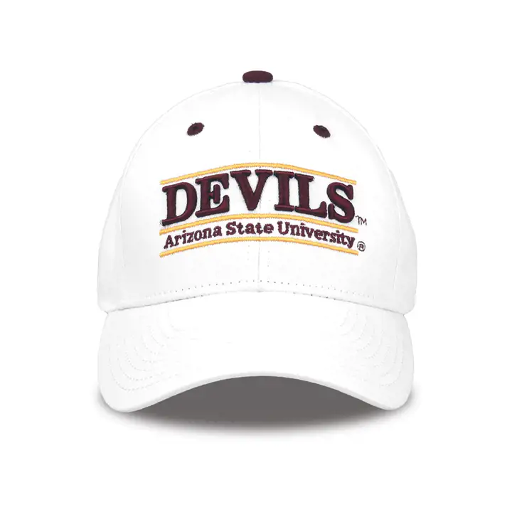 "Arizona State Sun Devils NCAA Classic 3 Bar \"DEVILS\"   WHT/m"