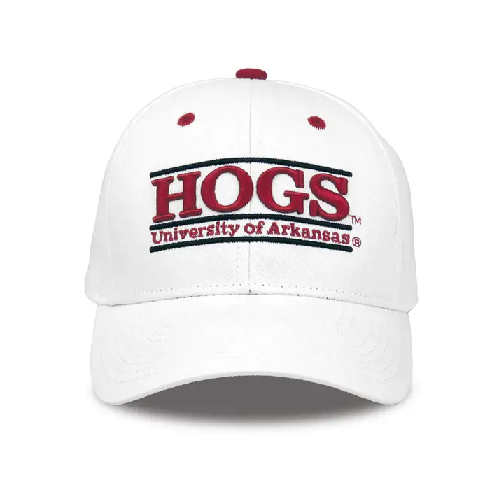 "Casquette 'HOGS' 3 Bar NCAA Classic Arkansas Razorbacks BLANC/mar"