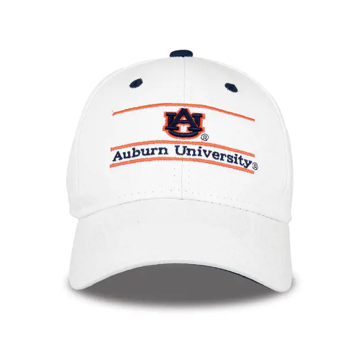 "Auburn Tigers NCAA Classic 3 Bar « AU » BLANC"