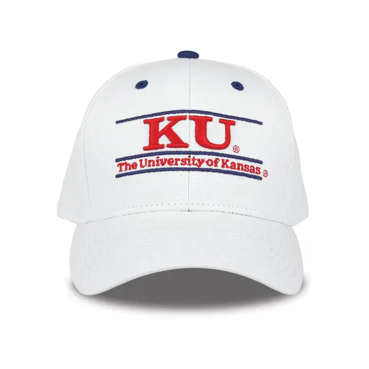 "Kansas Jayhawks NCAA Classic 3 Bar \"KU\"  WHT/navy"